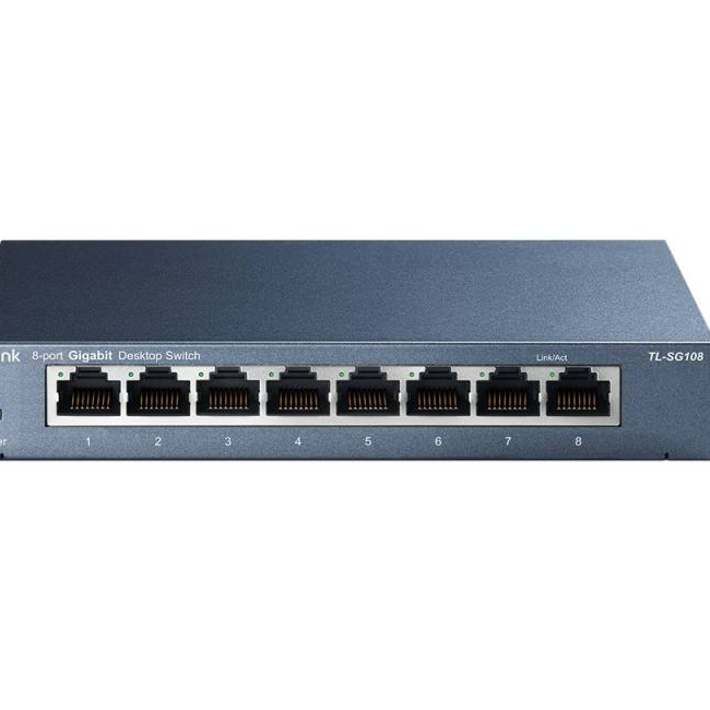 TP-Link TL-SG108 Non gestito Gigabit Ethernet (10/100/1000) Nero