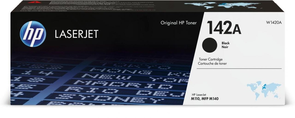 HP 142A Black Toner Cartridge, Black