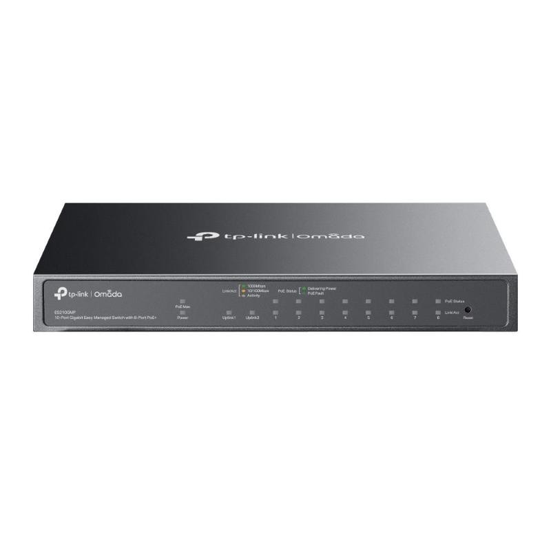 Tp-link Omada Es210gmp Switch Di Rete Gestito Gigabit Ethernet (10-100-1000) Supporto Power Over Ethernet (poe) Nero