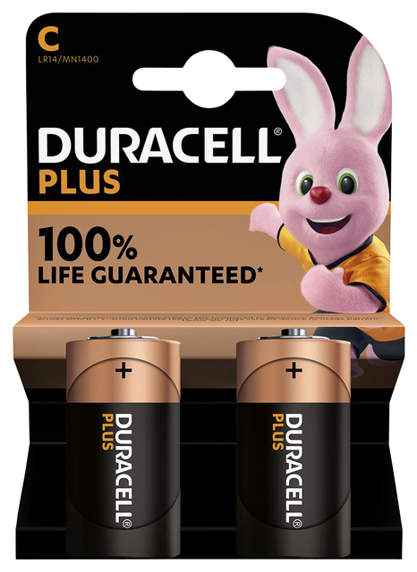 Duracell Plus 100% C 2pk