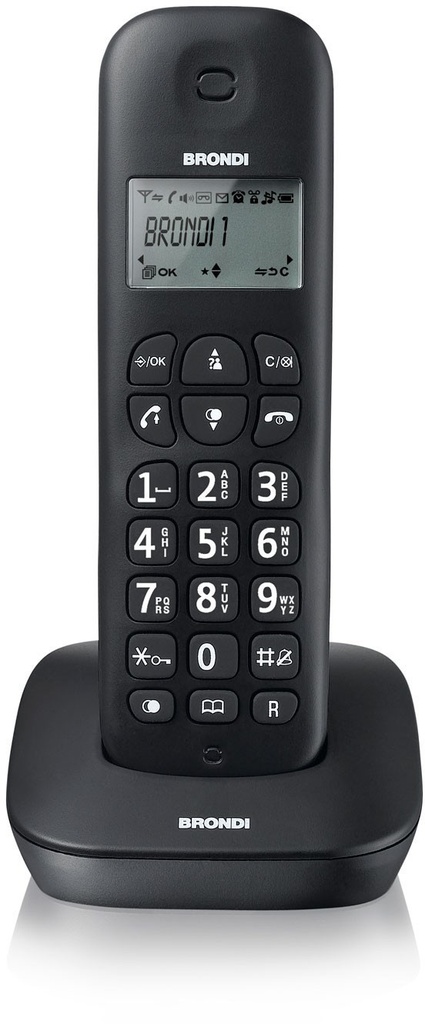 BRONDI Gala Telefono Cordless 1880 Mhz/ 1900 Mhz Nero