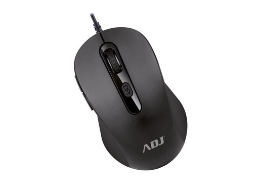 Adj Mouse USB Ottico 6d Evo Pure 1000 Dpi 6 Tasti Plug&play Black