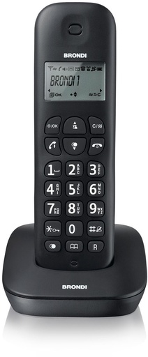 BRONDI Gala Telefono Cordless 1880 Mhz/ 1900 Mhz Nero