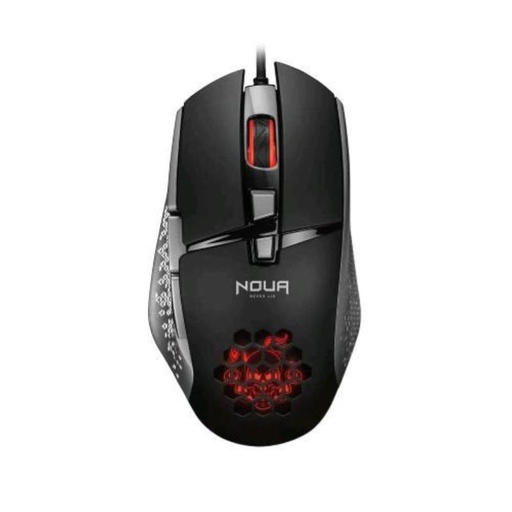 Noua Mouse Gaming Roka Cavo USB Nero E Grafiche Rosse 8 Tasti